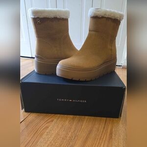 Tommy Hilfiger Brown Suede Ankle Boots